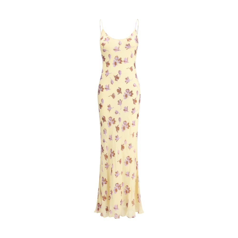 Self-Portrait Langes Kleid mit Blumenmuster