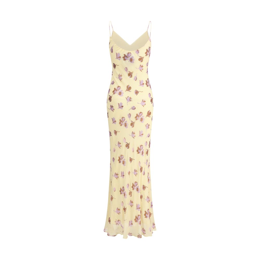 Self-Portrait Langes Kleid mit Blumenmuster
