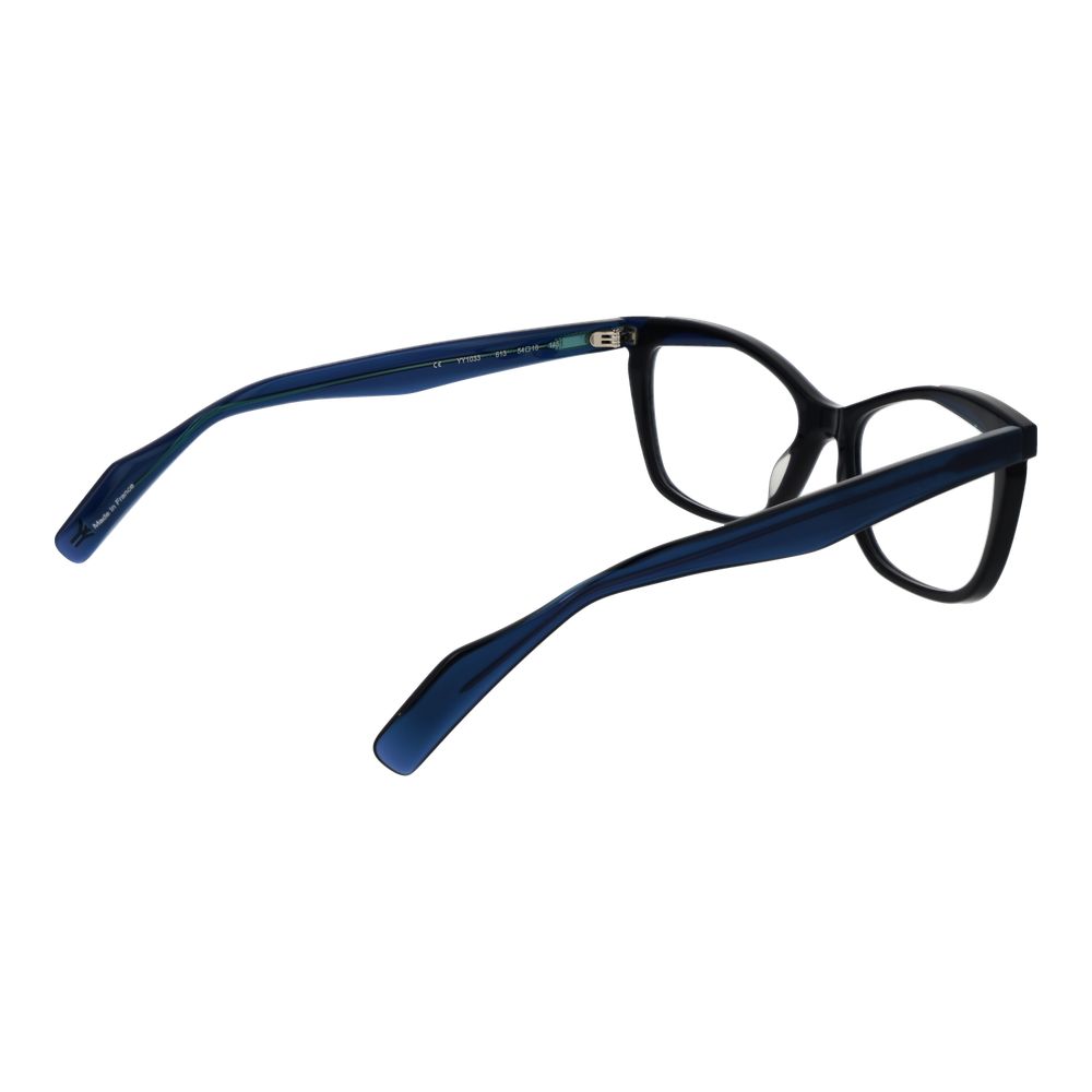 Yohji Yamamoto Blaue Kunststoff-Brille (Gestelle)