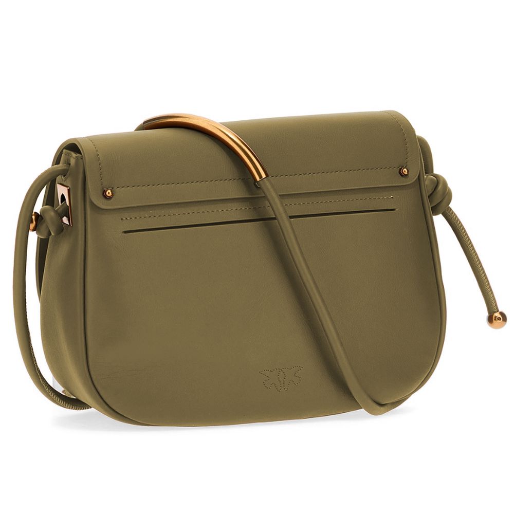 PINKO Grüne Leder Crossbody Tasche