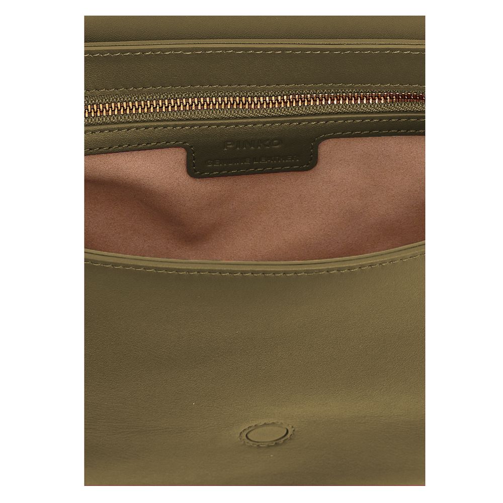 PINKO Grüne Leder Crossbody Tasche