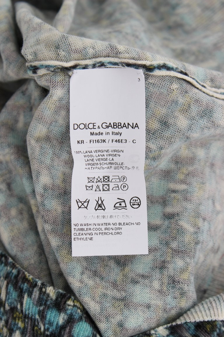 Dolce & Gabbana Blauer Wollpullover ohne Ärmel Pullover