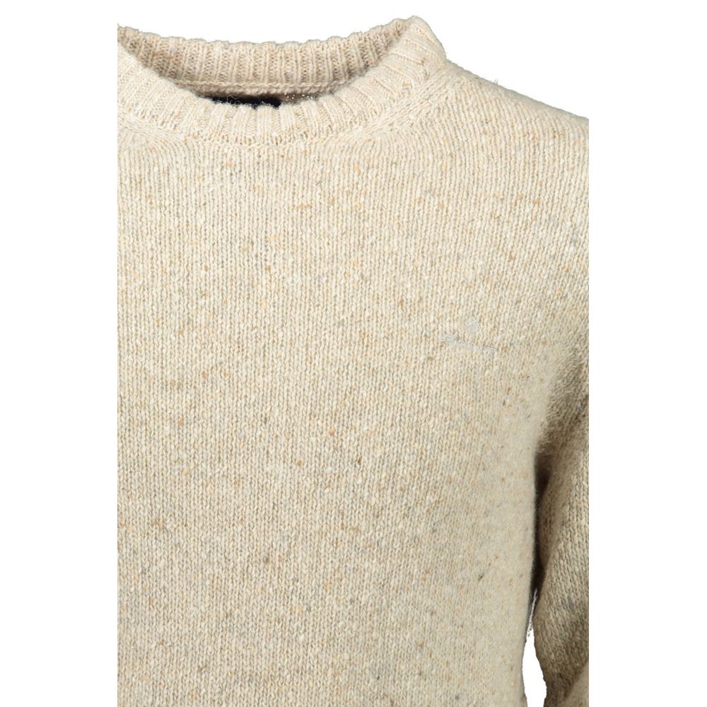 Gant Beigefarbener Pullover aus Wolle