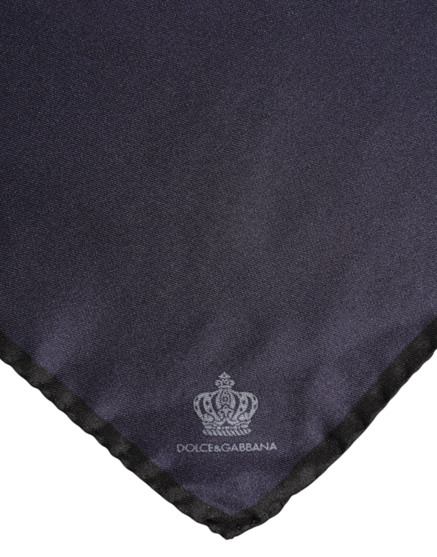 Dolce & Gabbana Blauer DG Crown Silk Square Herren Foulardschal