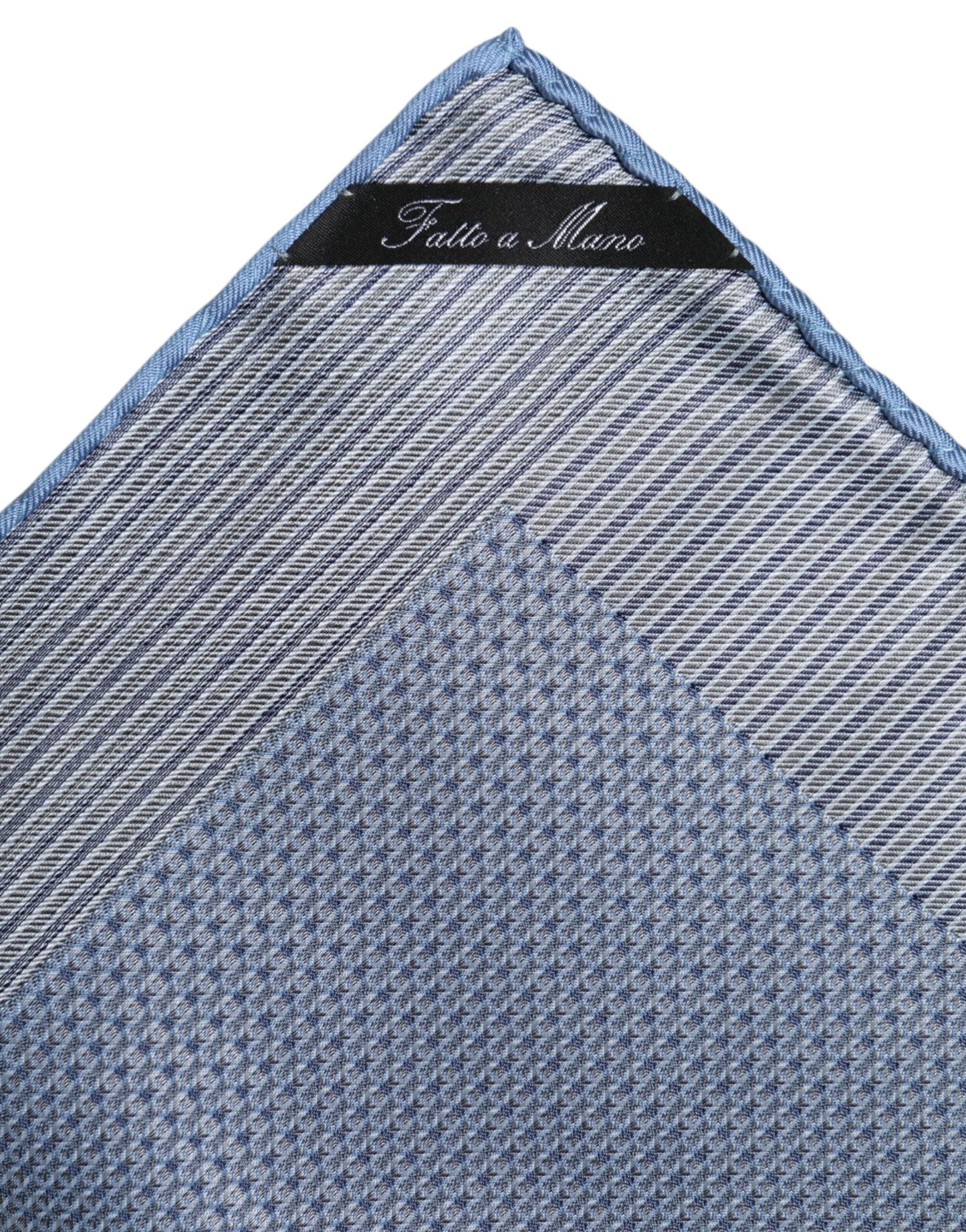 Dolce & Gabbana Hellblauer Seidenschal Square Herren Foulard