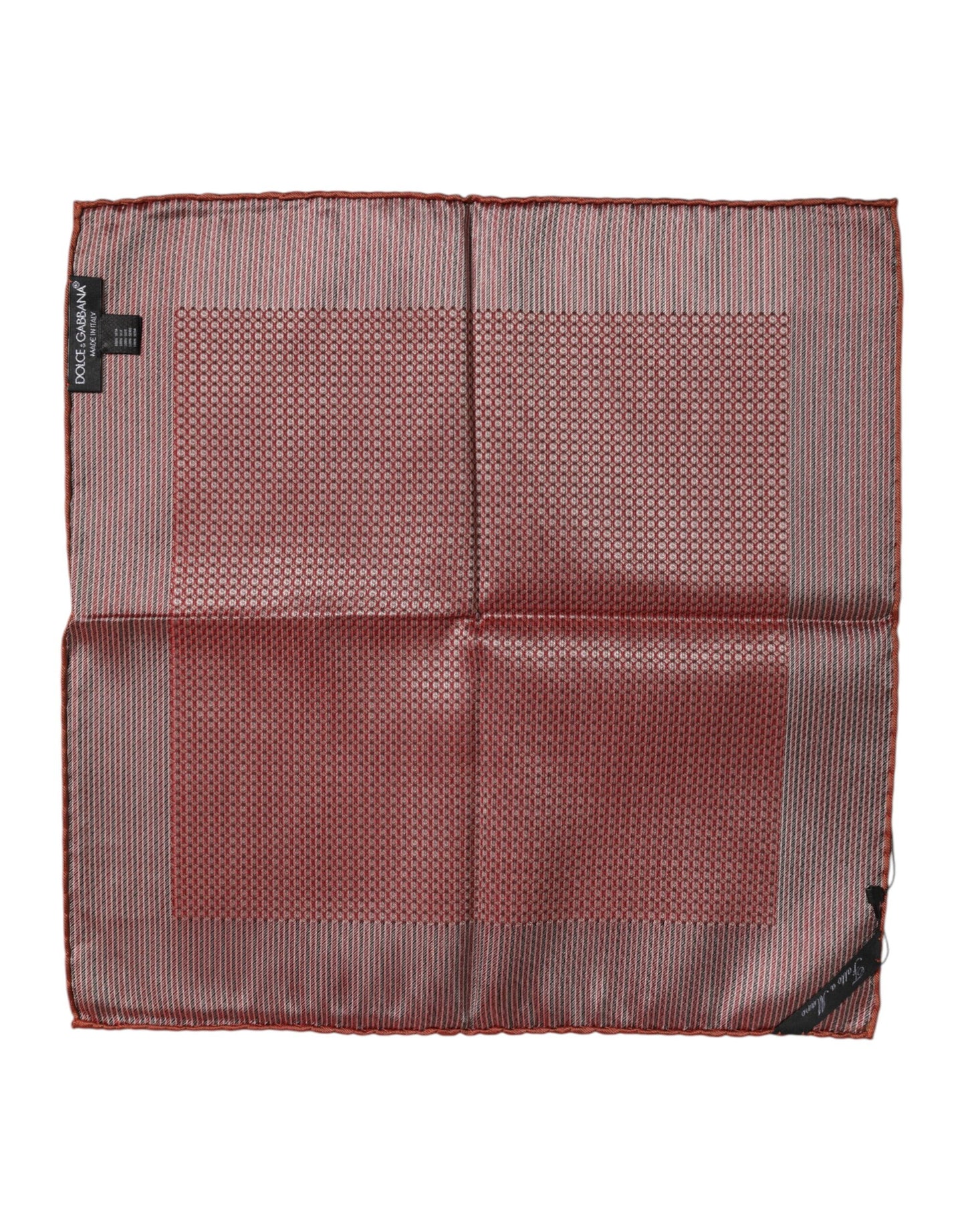 Dolce & Gabbana Orange Seide Quadrat Männer Foulard Schal