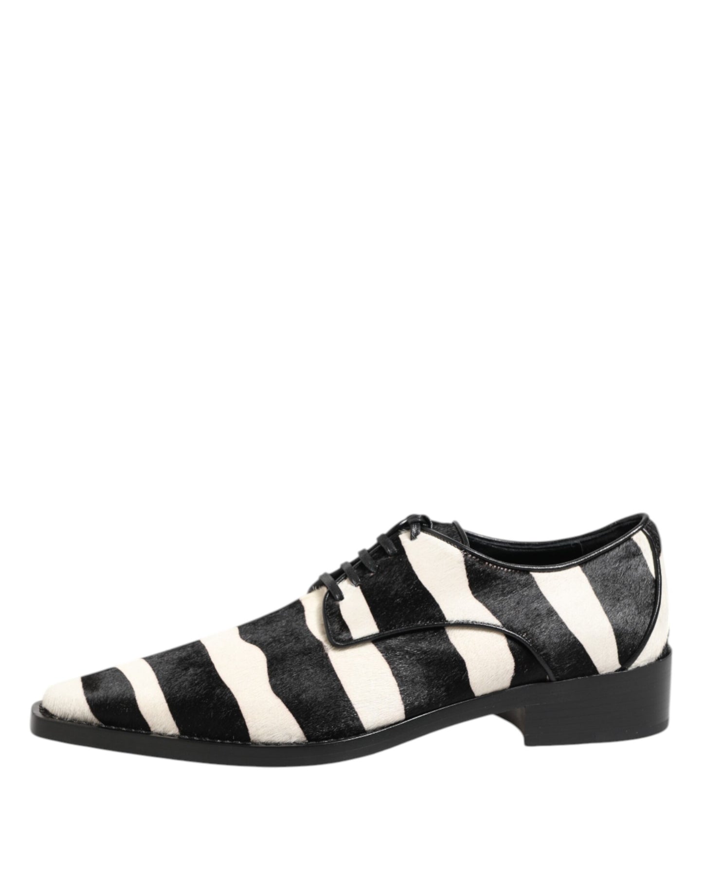 Dolce & Gabbana Schwarz Weiß Zebra Pony Fell Kleid Schuhe
