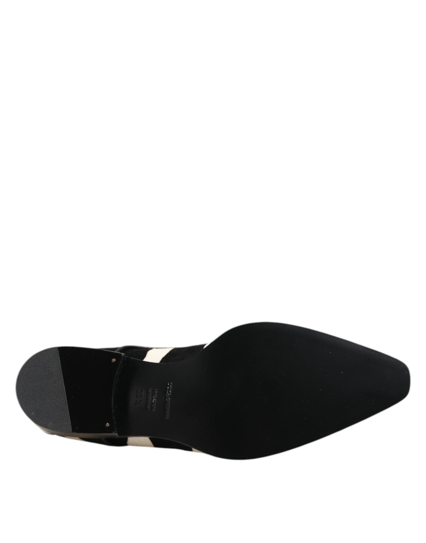 Dolce & Gabbana Schwarz Weiß Zebra Pony Fell Kleid Schuhe