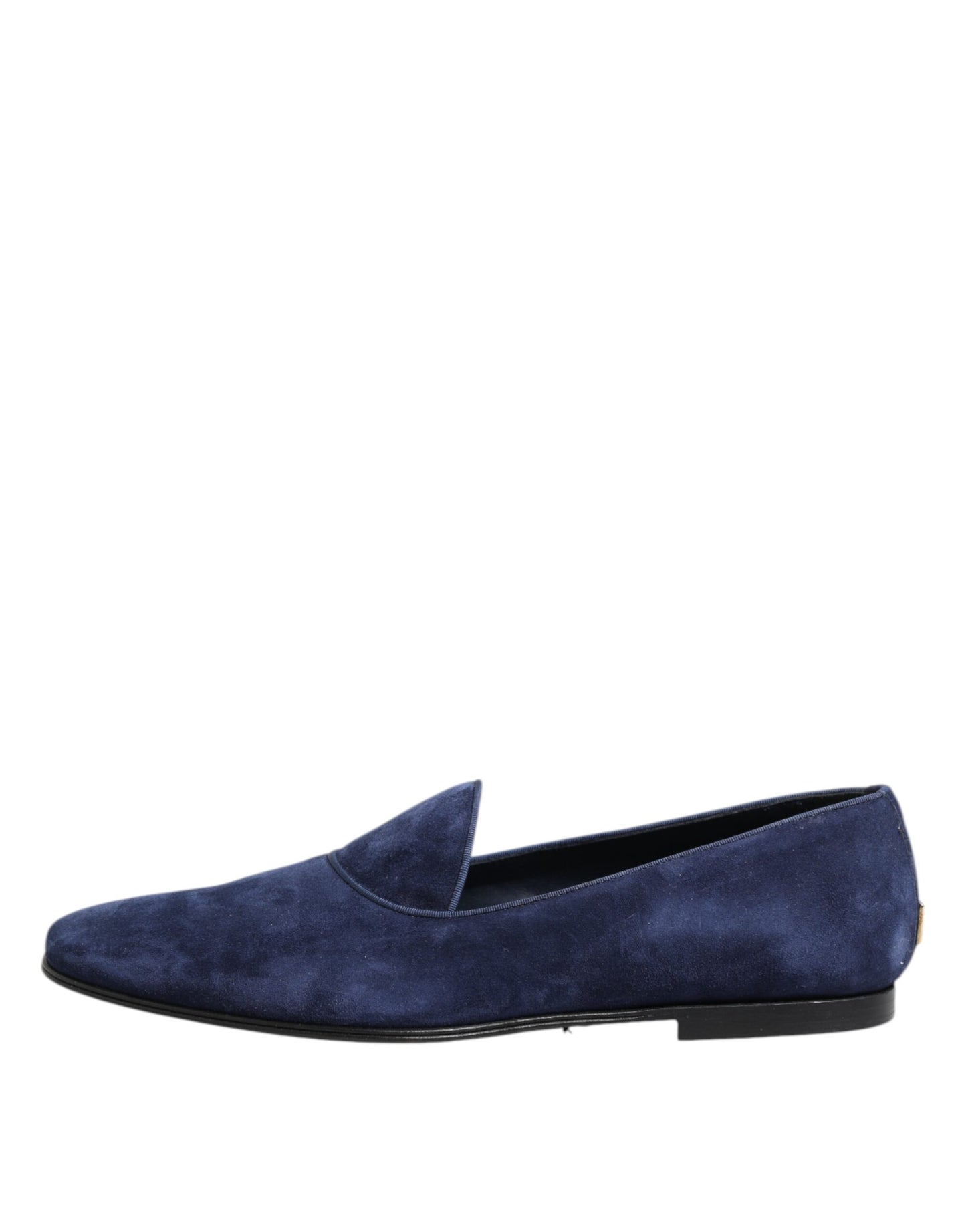 Dolce & Gabbana Blauer Samt DG Logo Loafers Formelle Schuhe