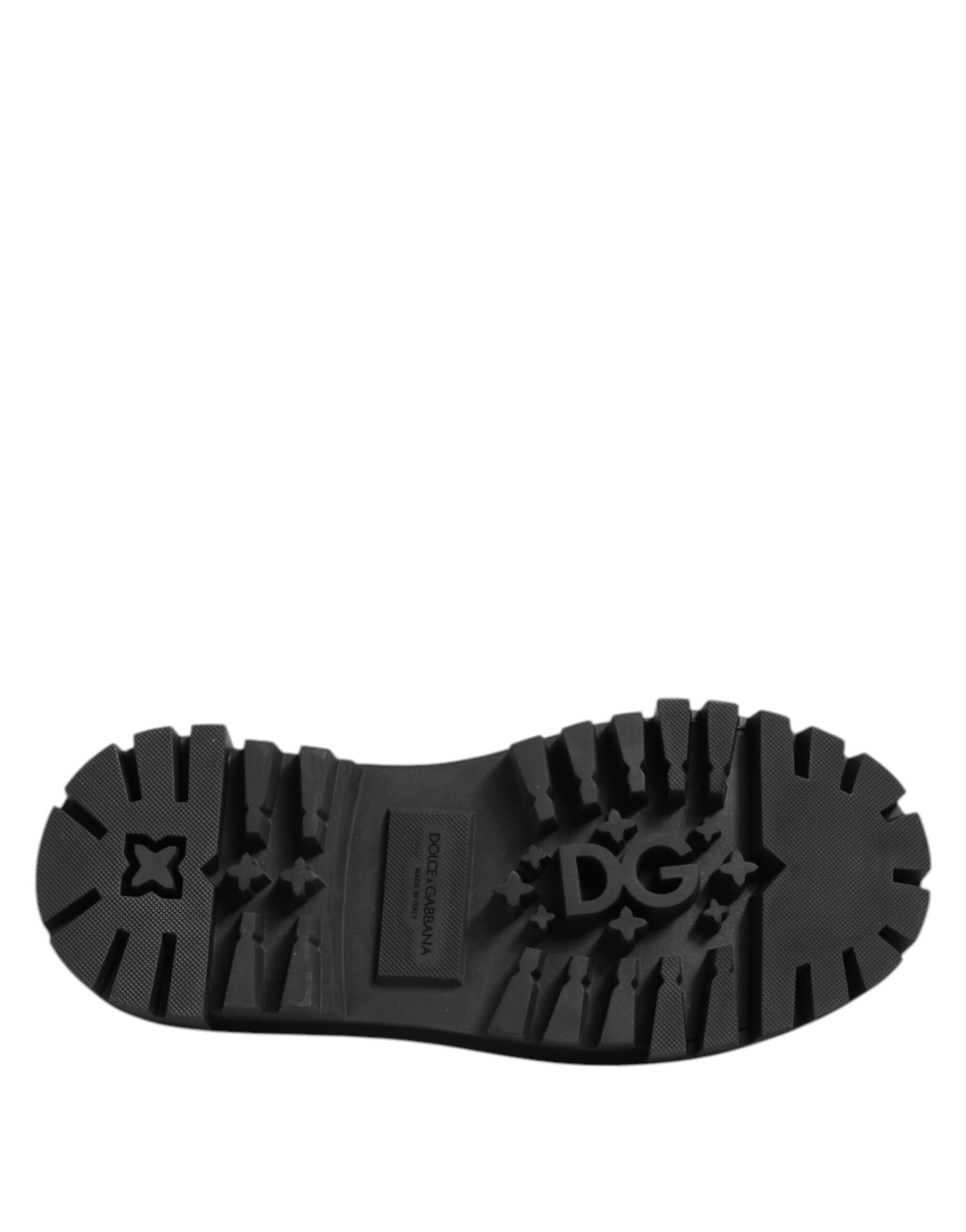 Dolce & Gabbana Trekking-Derby-Schuhe aus schwarzem Lackleder