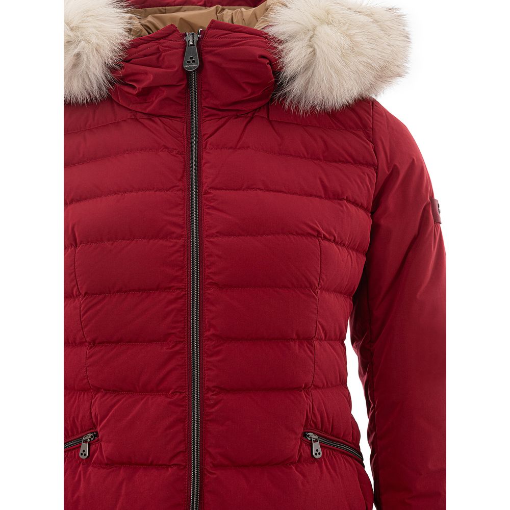 Peuterey Bordeauxfarbene Polyester-Jacken &