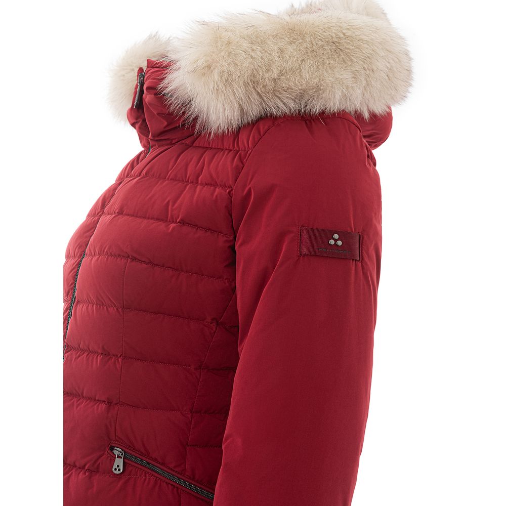 Peuterey Bordeauxfarbene Polyester-Jacken &