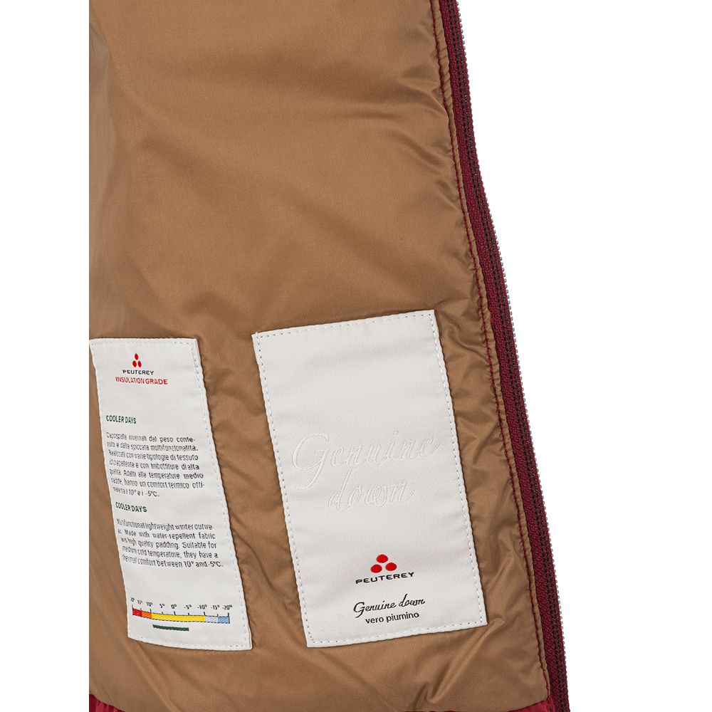 Peuterey Bordeauxfarbene Polyester-Jacken &
