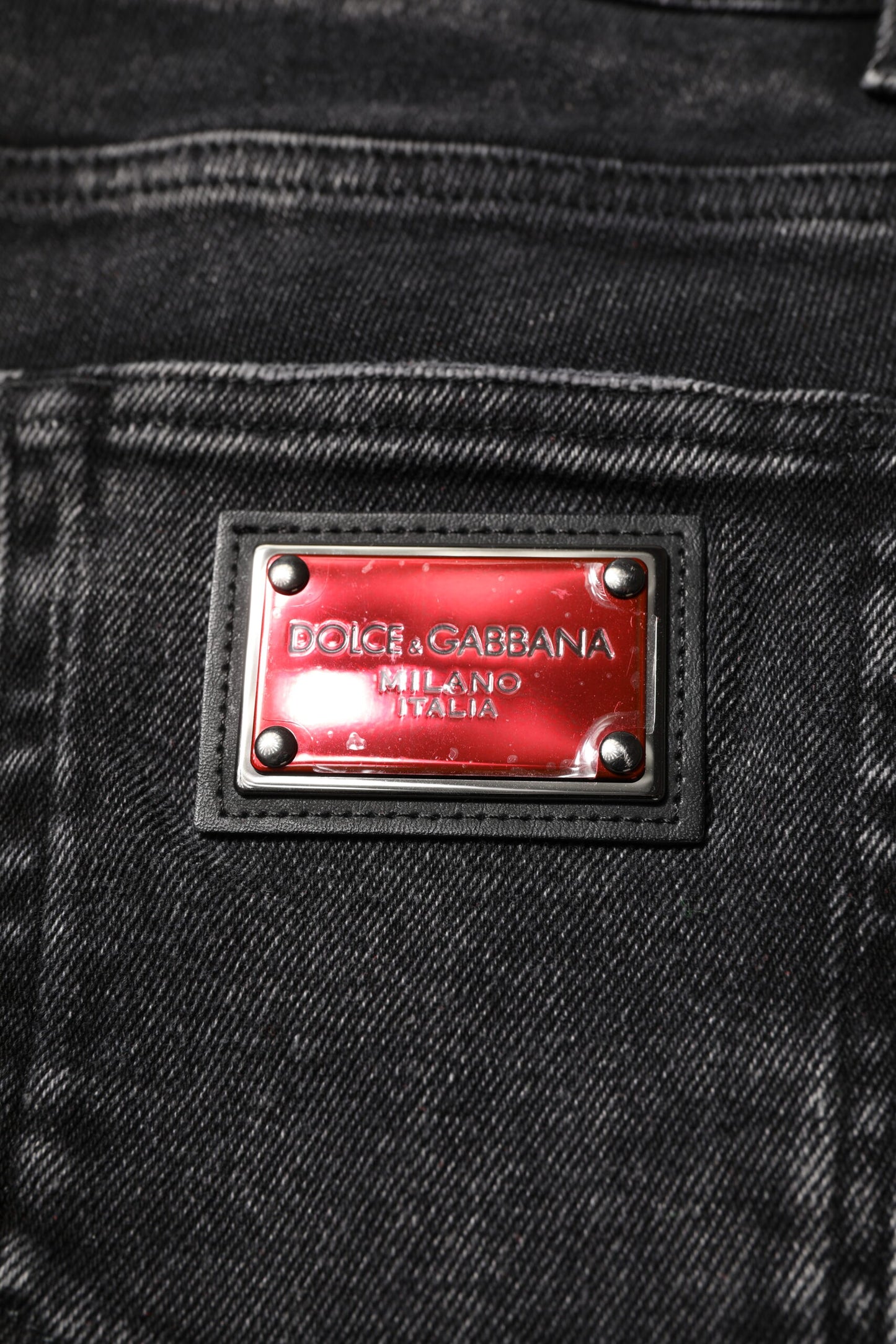 Dolce & Gabbana Schwarz Baumwolle Skinny Männer Denim Jeans