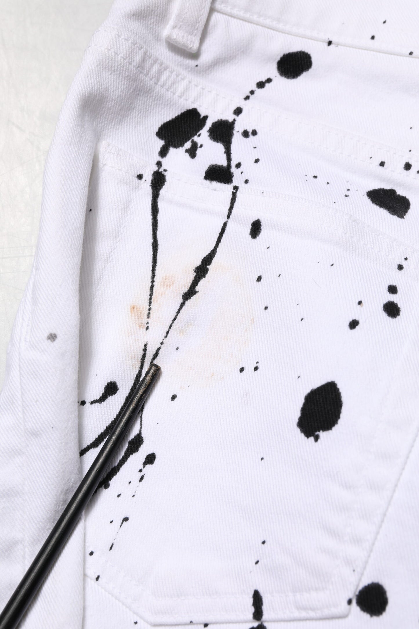 Dolce & Gabbana Weiße ColorSplash Skinny Denim Jeans