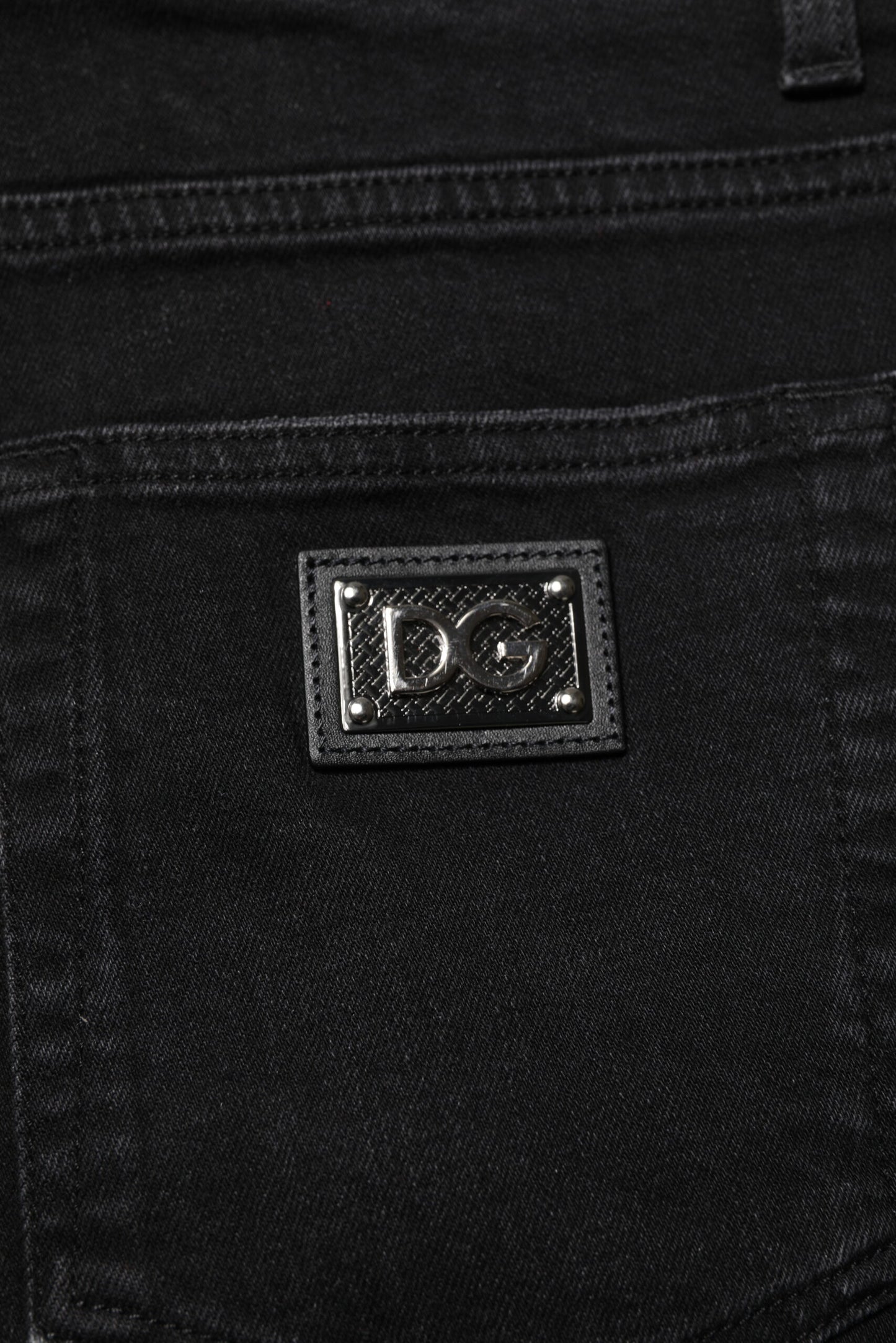Dolce & Gabbana Schwarz Baumwolle Skinny Männer Denim Jeans