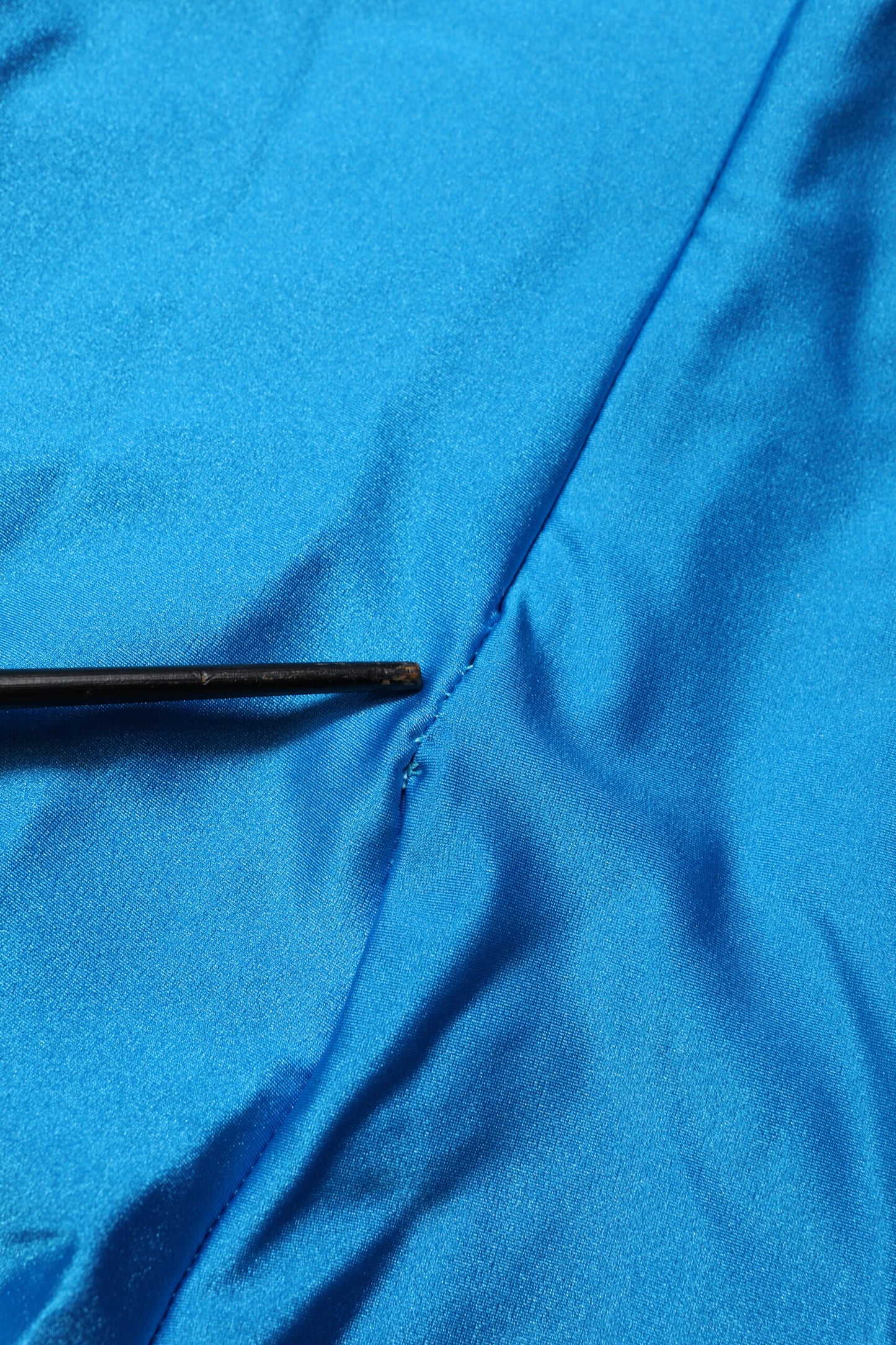 Dolce & Gabbana Blauer Nylon-Rollkragen-Bodycon-Jumpsuit-Kleid