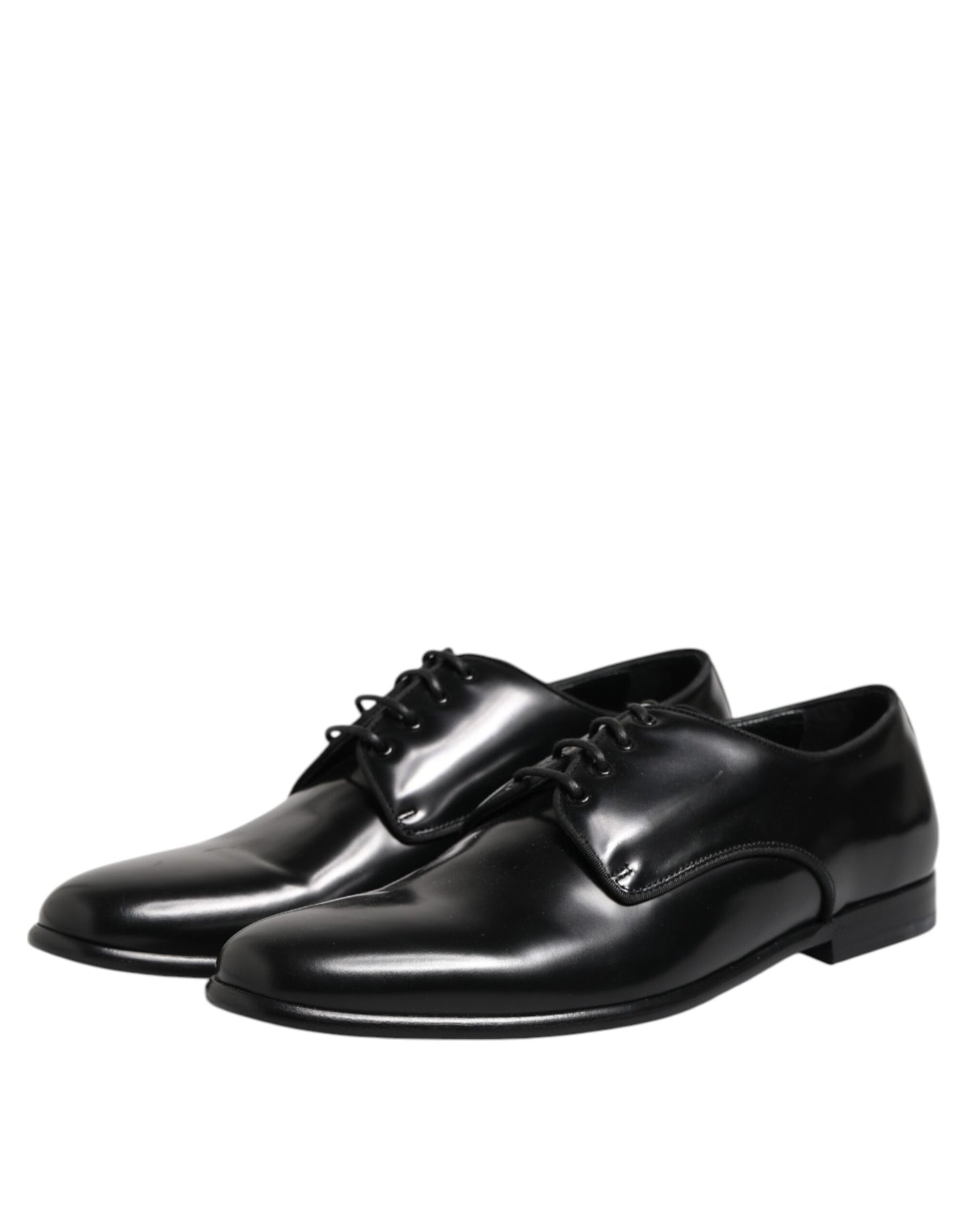 Dolce & Gabbana Schwarz Leder Lace Up Derby Männer Kleid Schuhe