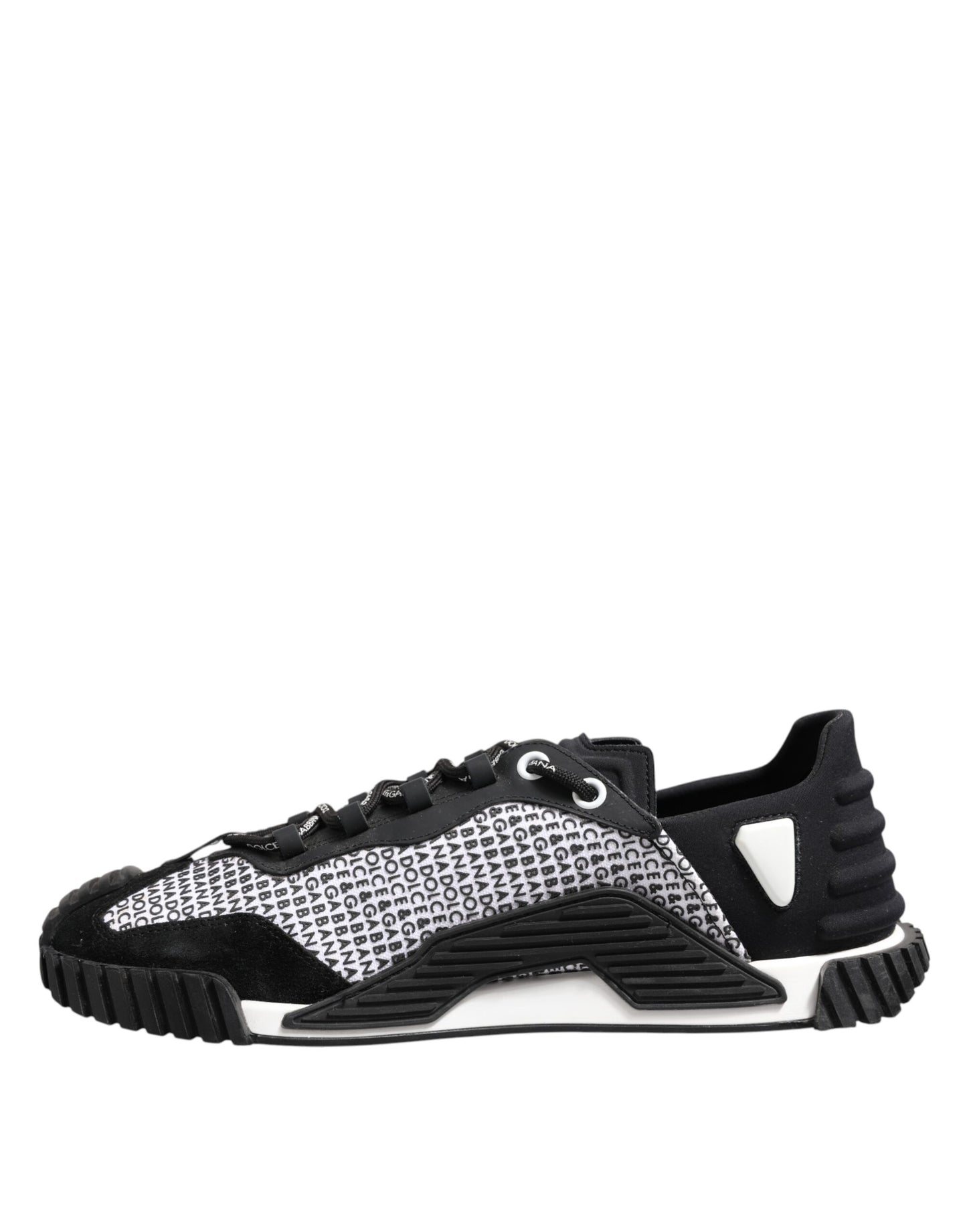 Dolce & Gabbana Schwarz Logo Lace Up Low Top NS1 Turnschuhe Schuhe