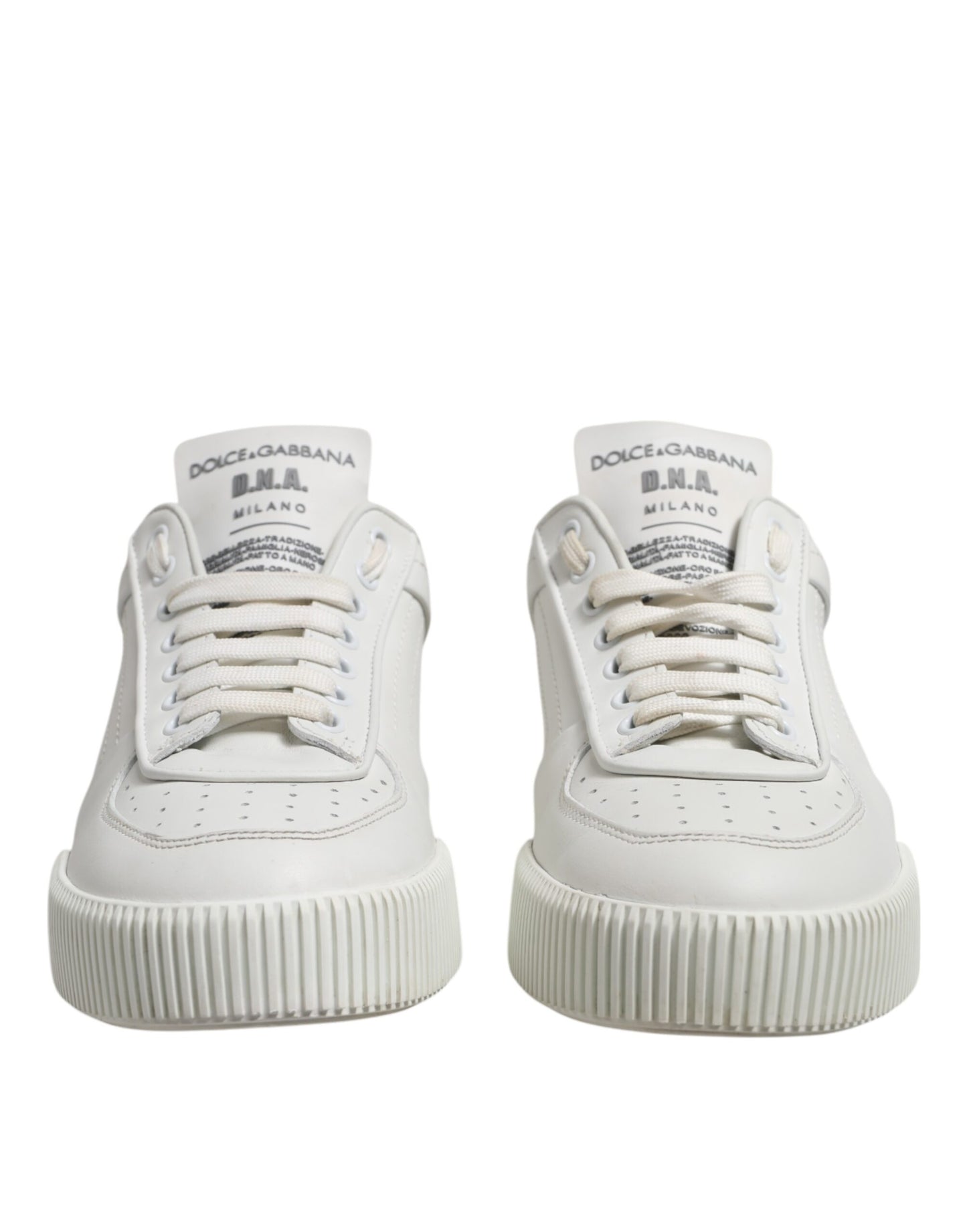 Dolce & Gabbana Weiß Miami Leder Low Top Männer Turnschuhe Schuhe