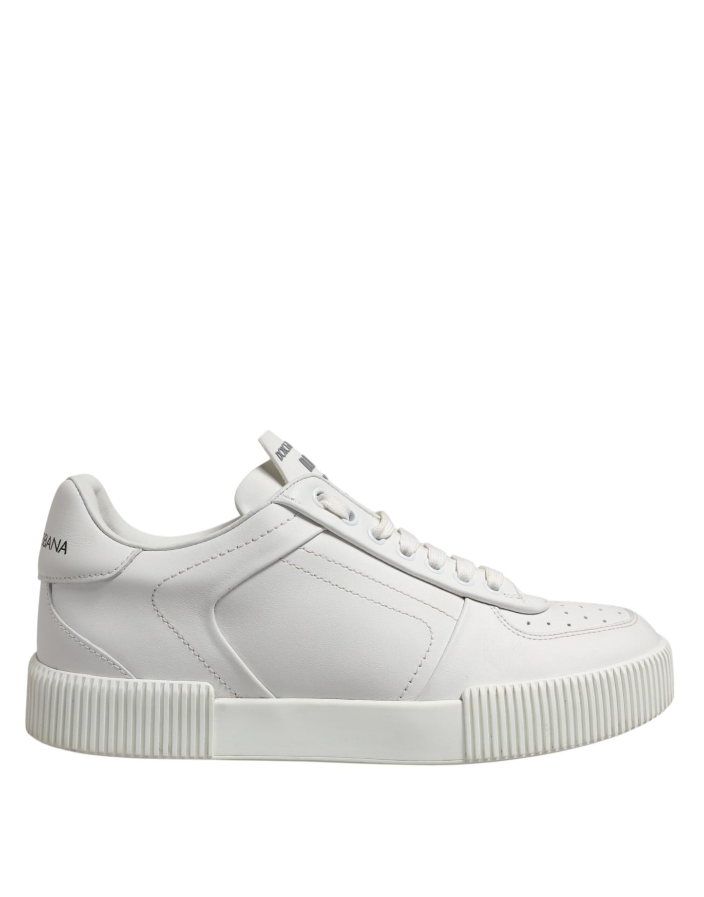 Dolce & Gabbana Weiß Miami Leder Low Top Männer Turnschuhe Schuhe