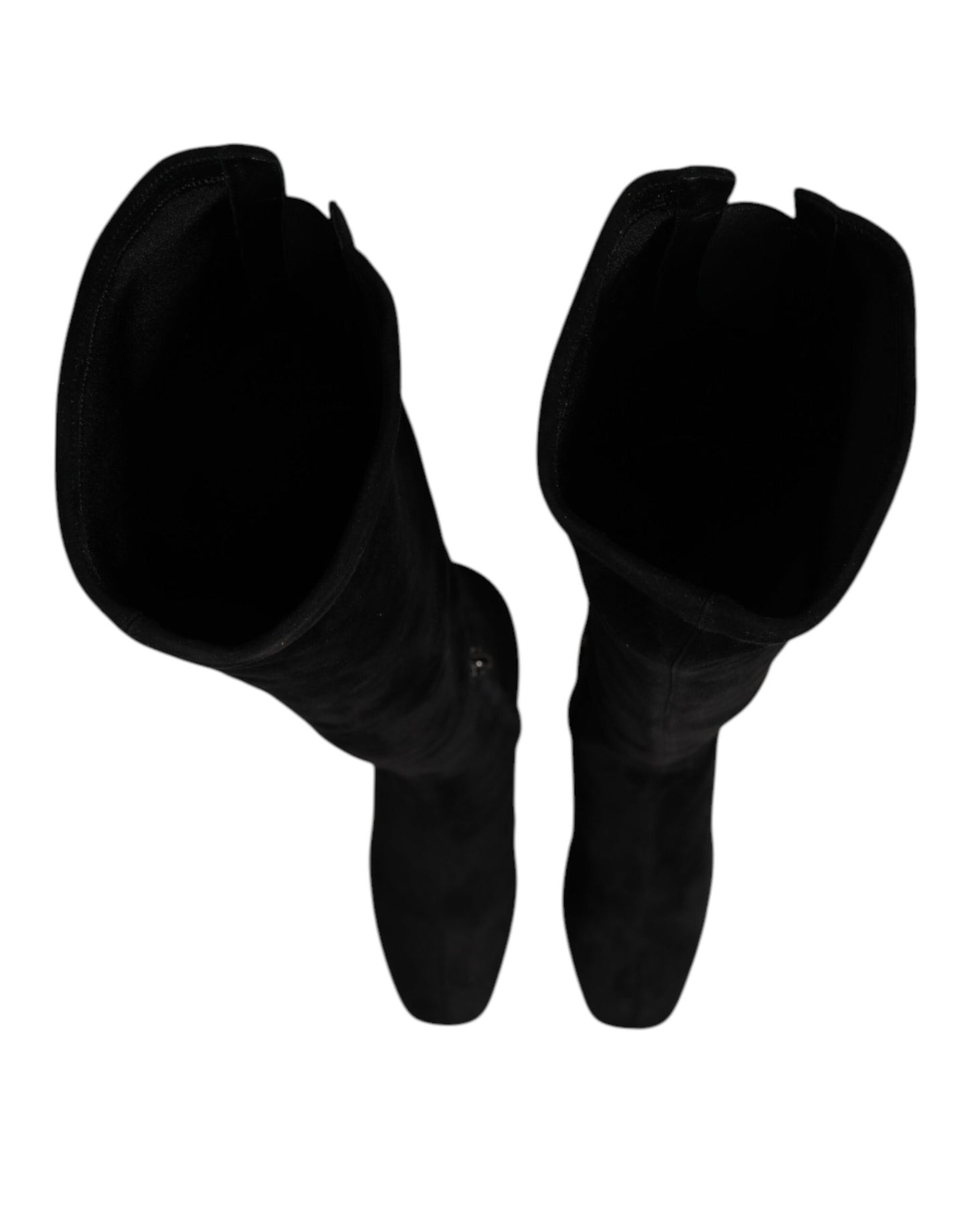 Dolce & Gabbana Schwarze kniehohe Stiefel aus Wildleder Schuhe