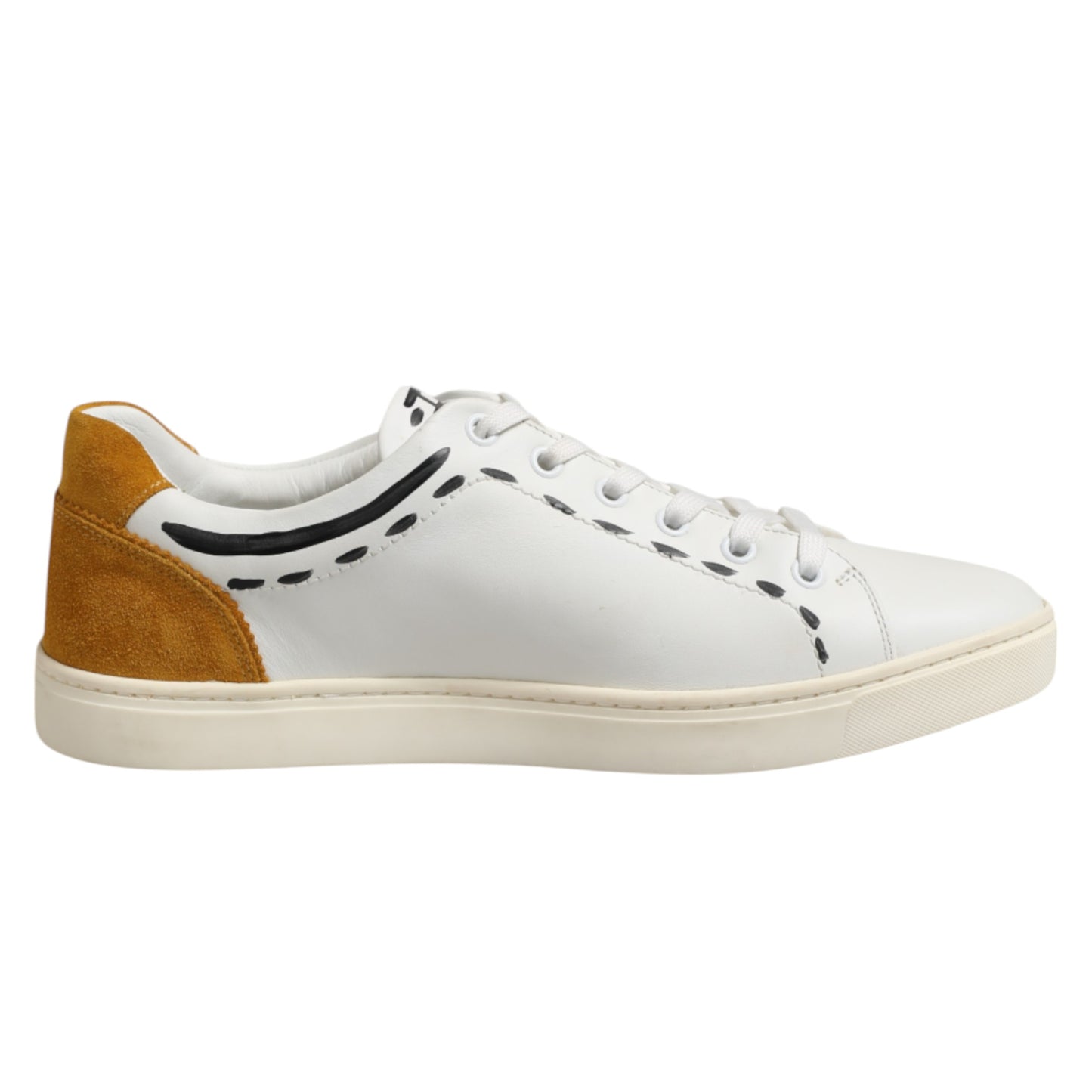 Dolce & Gabbana Weiß Leder MILANO Low Top Turnschuhe Schuhe