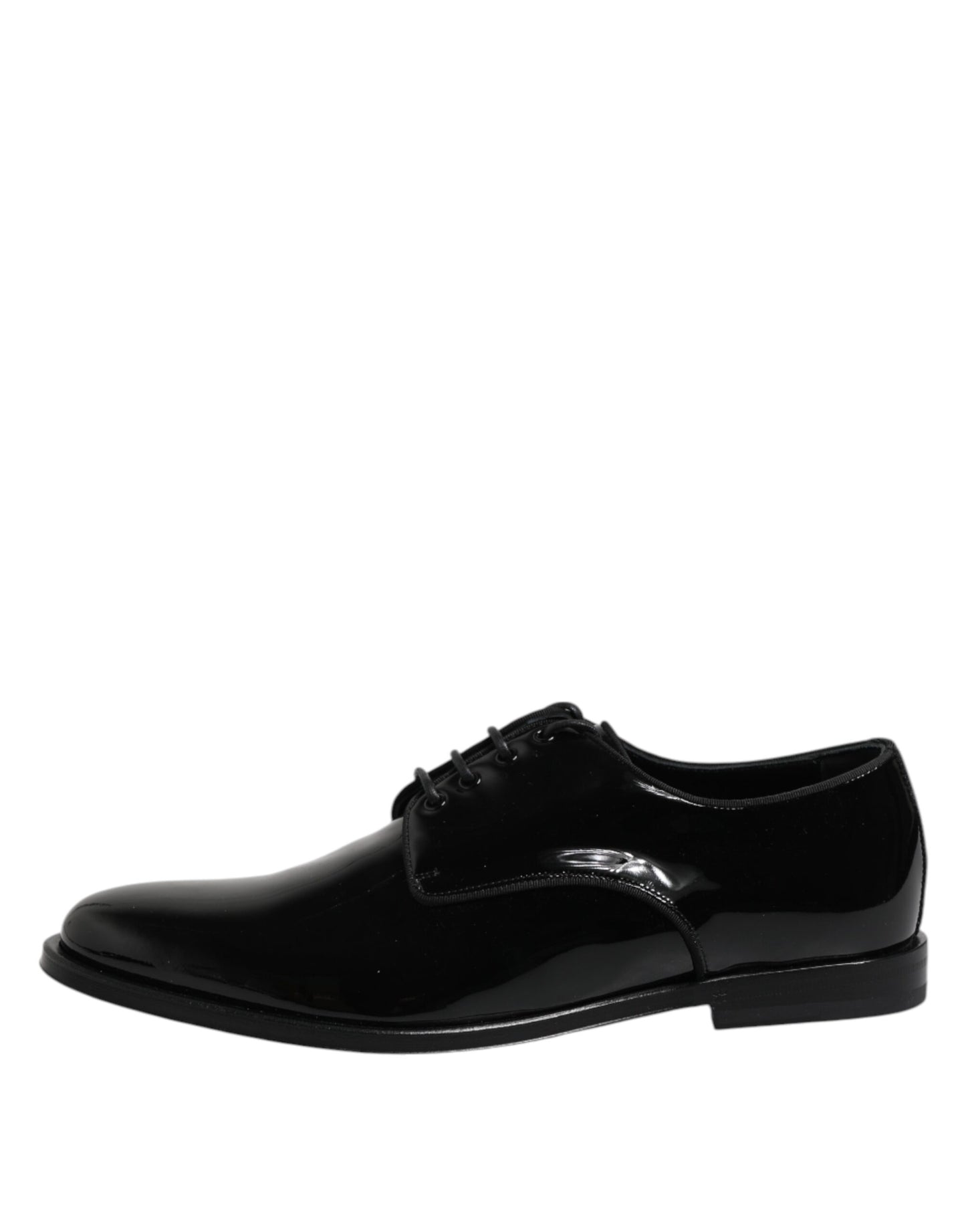Dolce & Gabbana Schwarze Lackleder Derby-Schuhe für formelle Anlässe
