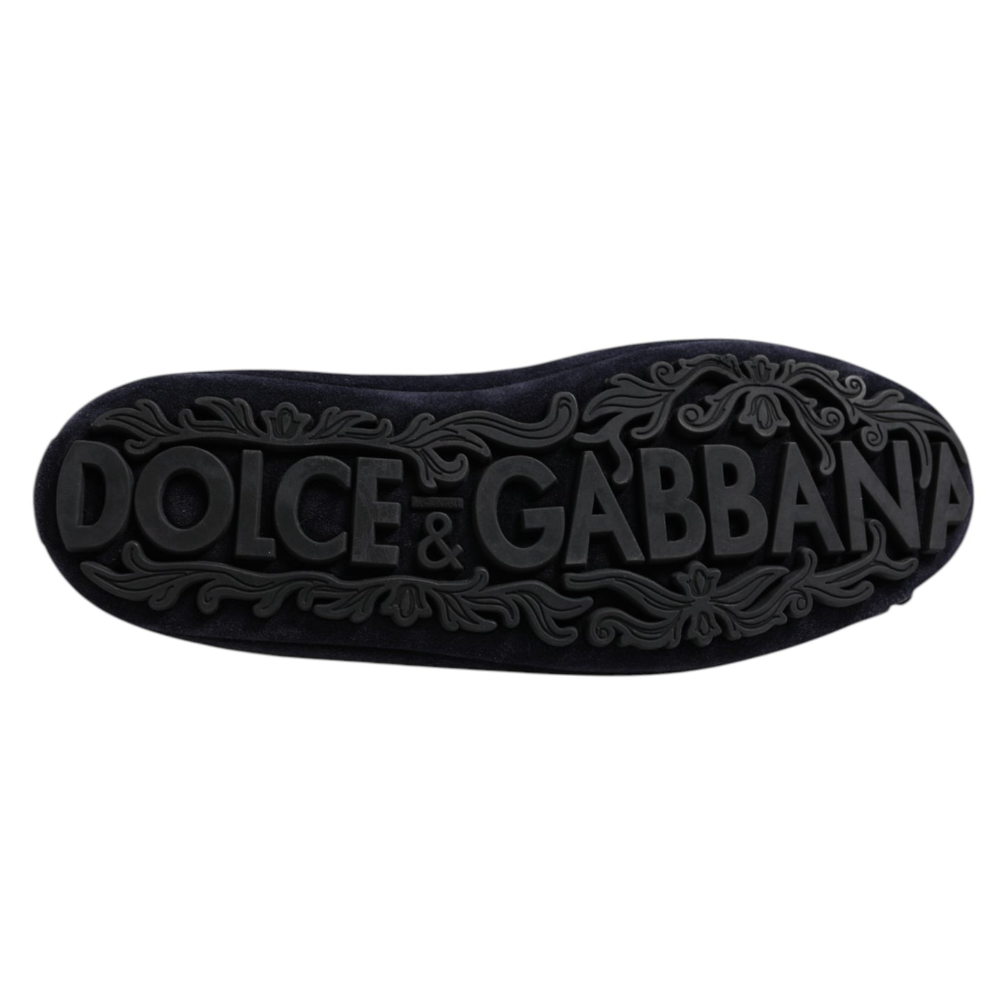 Dolce & Gabbana Blaue Wildleder Crown Crystal Loafers Kleid Schuhe