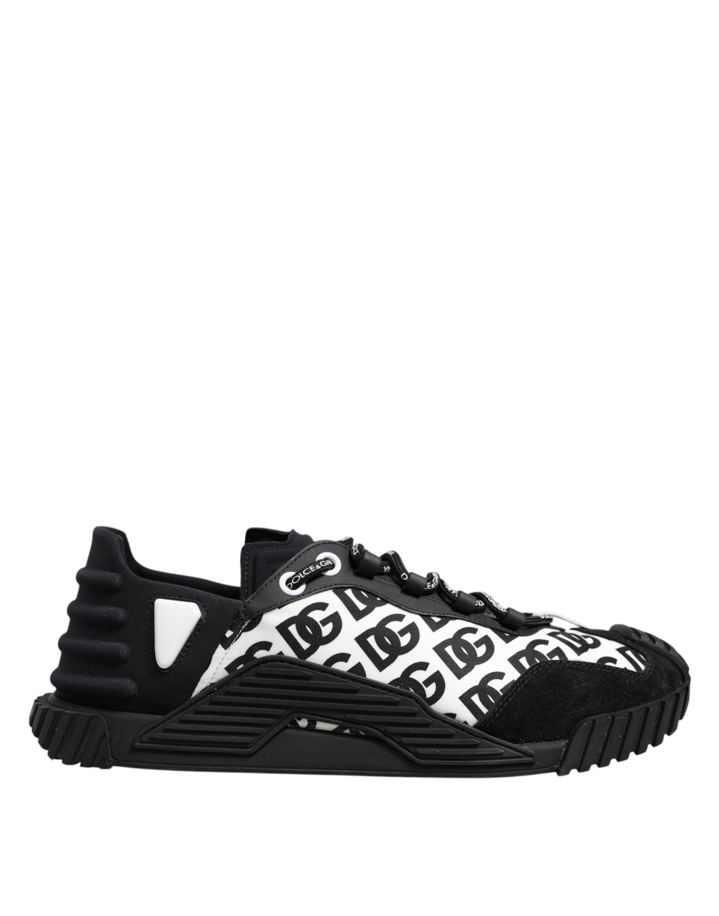 Dolce & Gabbana Schwarz Logo Lace Up Low Top NS1 Turnschuhe Schuhe