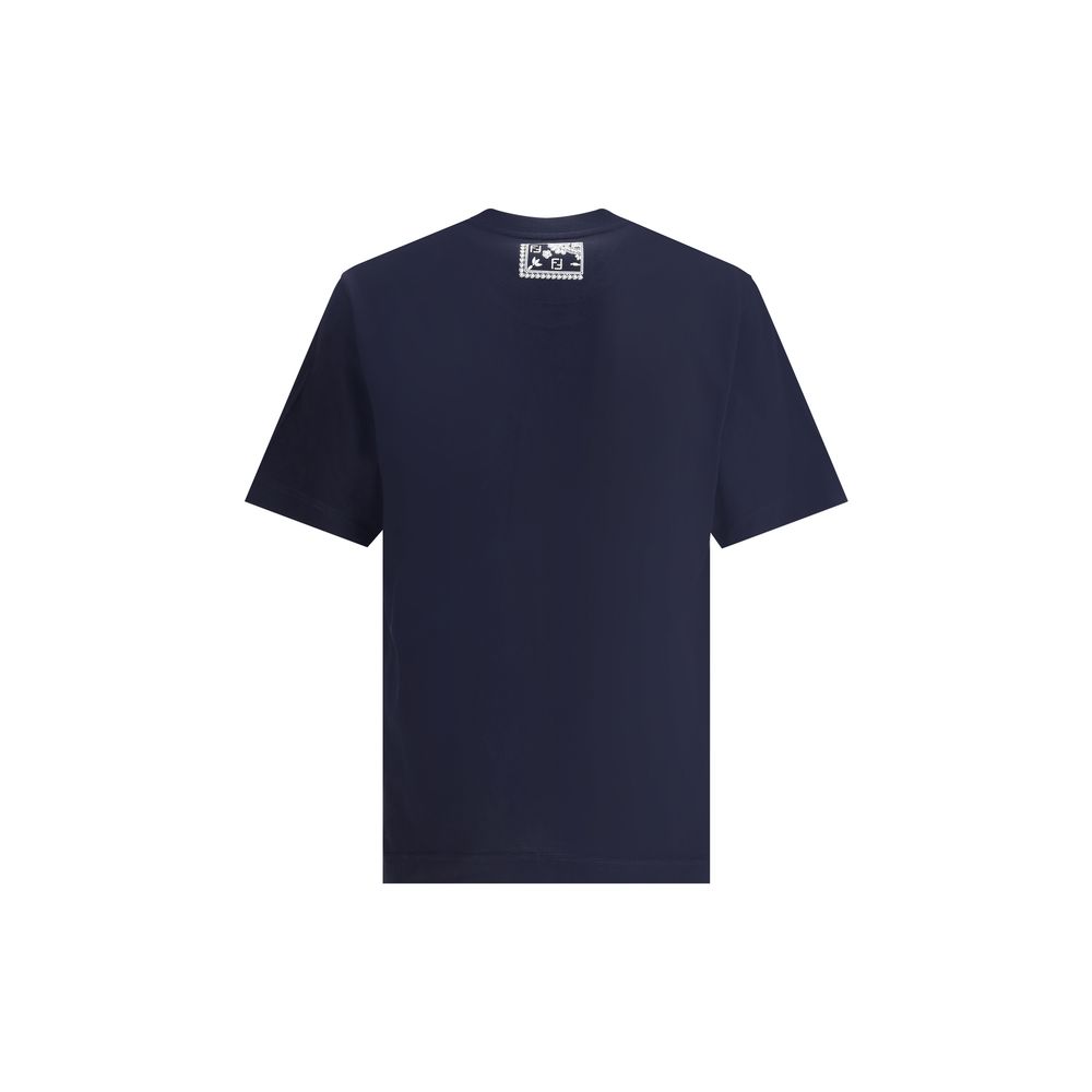 Fendi T-Shirt mit Tasche mit Bandana-Aufdruck
