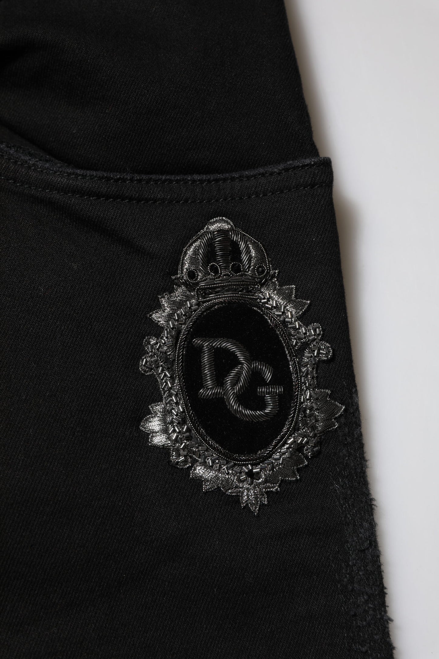 Dolce & Gabbana Schwarz Baumwolle Skinny Männer Denim Jeans