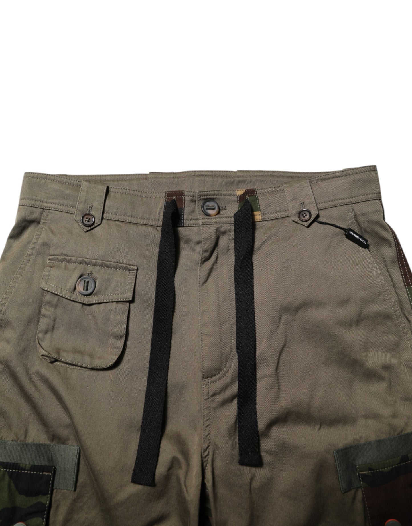 Dolce & Gabbana Braune Cargo-Hose aus Baumwolle im Tarnmuster