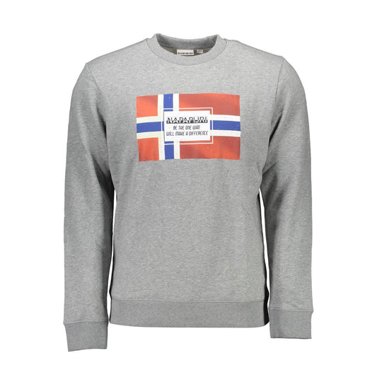Napapijri Grauer Baumwollpullover für Männer