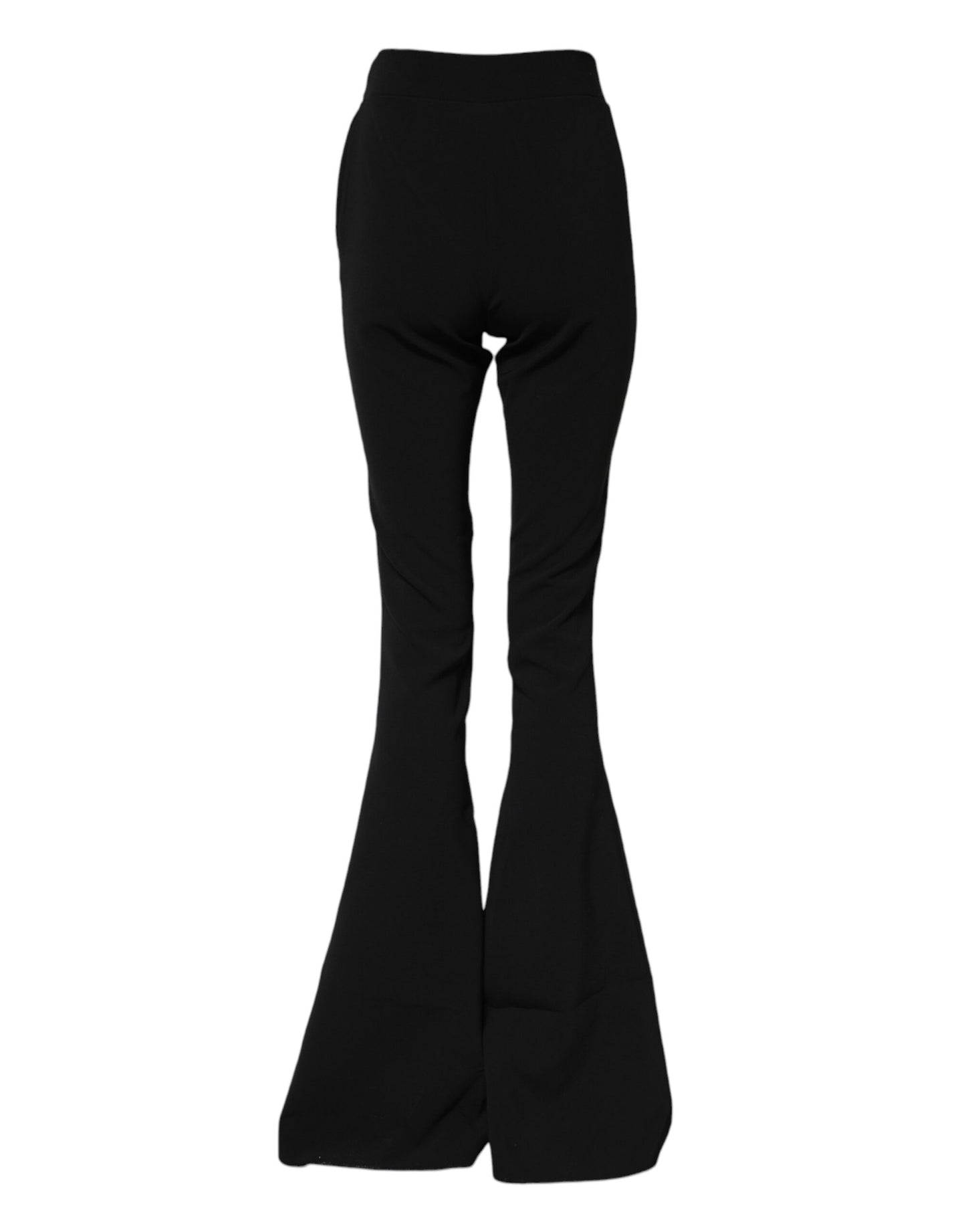 Dsquared² Schwarze Schlaghose mit hoher Taille aus Polyester