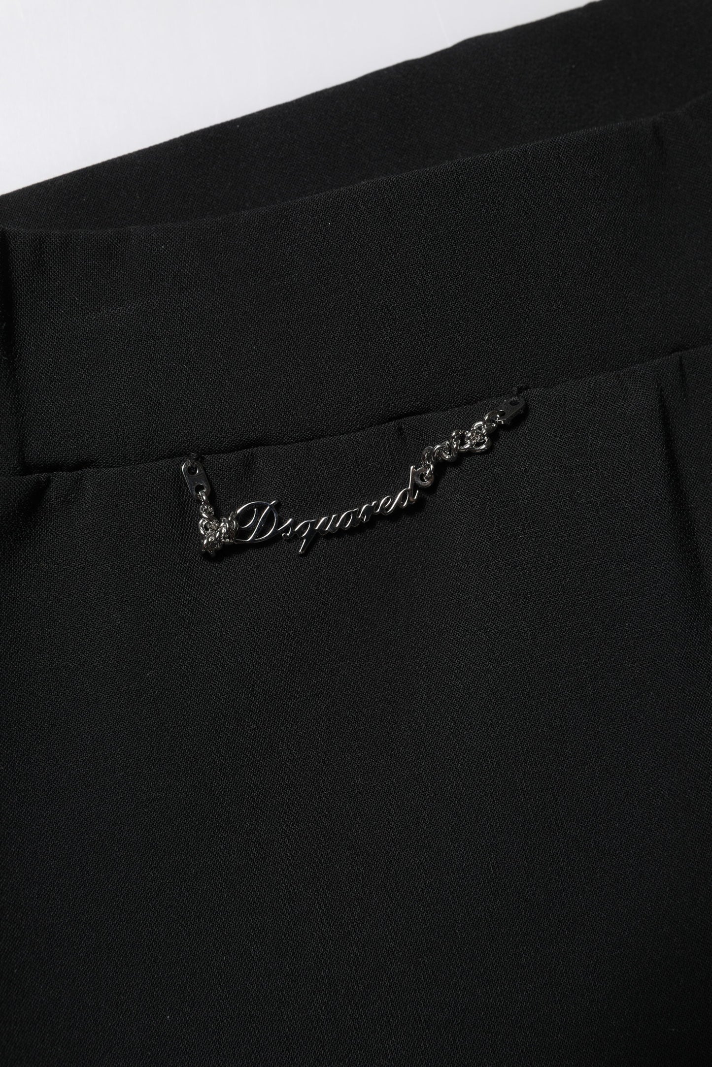 Dsquared² Schwarze Schlaghose mit hoher Taille aus Polyester