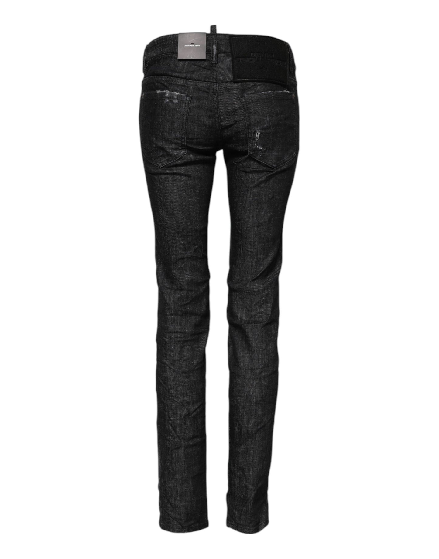Dsquared² Schwarze Skinny Denim-Jeans aus Baumwolle mit niedriger Taille