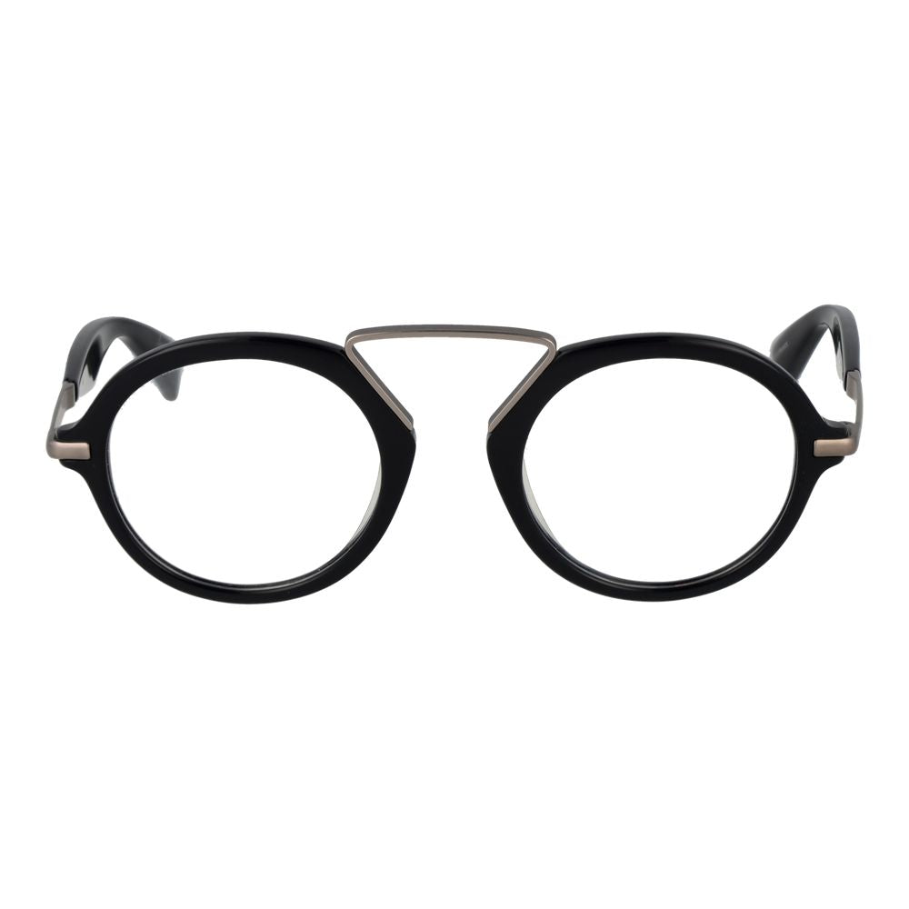 Yohji Yamamoto Schwarze Kunststoff-Brille (Rahmen)