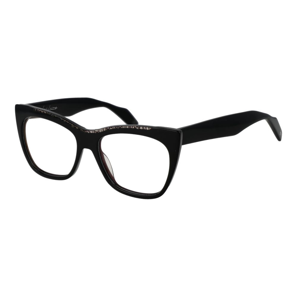 Yohji Yamamoto Schwarze Kunststoff-Brille (Rahmen)