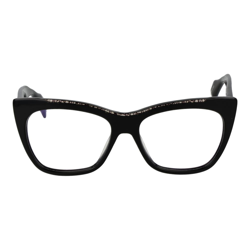 Yohji Yamamoto Schwarze Kunststoff-Brille (Rahmen)