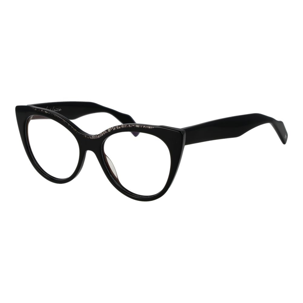 Yohji Yamamoto Schwarze Kunststoff-Brille (Rahmen)
