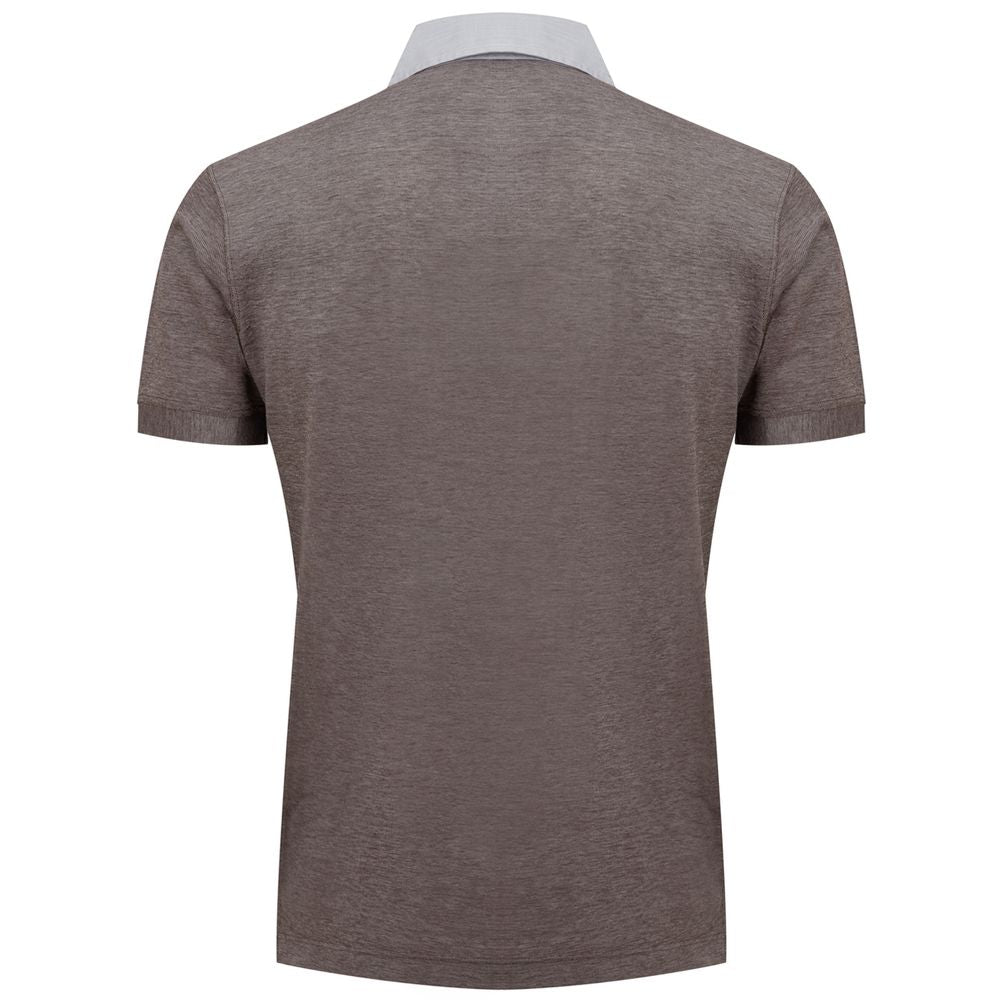 Corneliani Bicolor Baumwoll-Kurzarmhemd