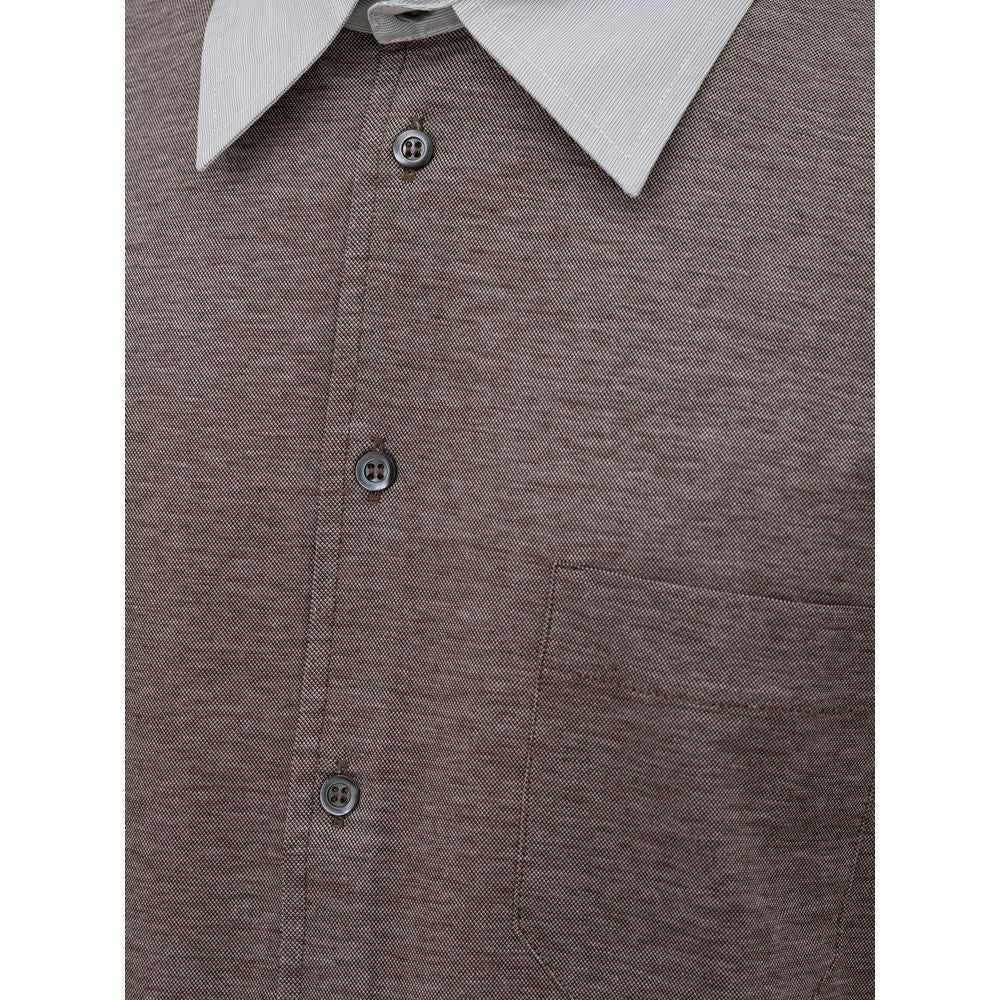 Corneliani Bicolor Baumwoll-Kurzarmhemd