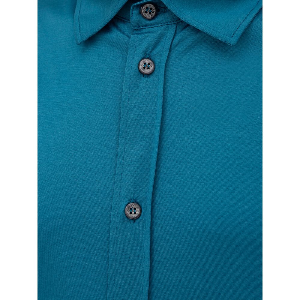 Canali Blaues Baumwollhemd