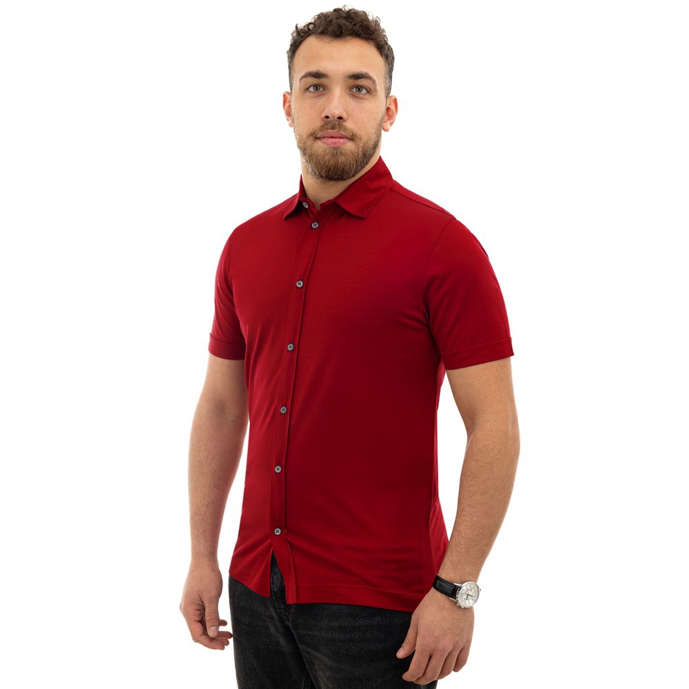 Canali Rotes Baumwollhemd