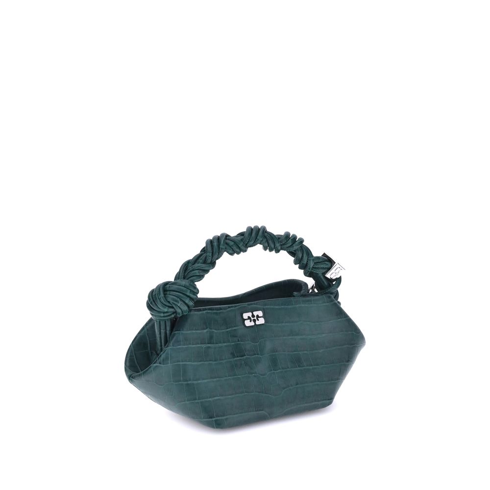 Ganni Bou mini Krokodil-Lackleder Handtasche