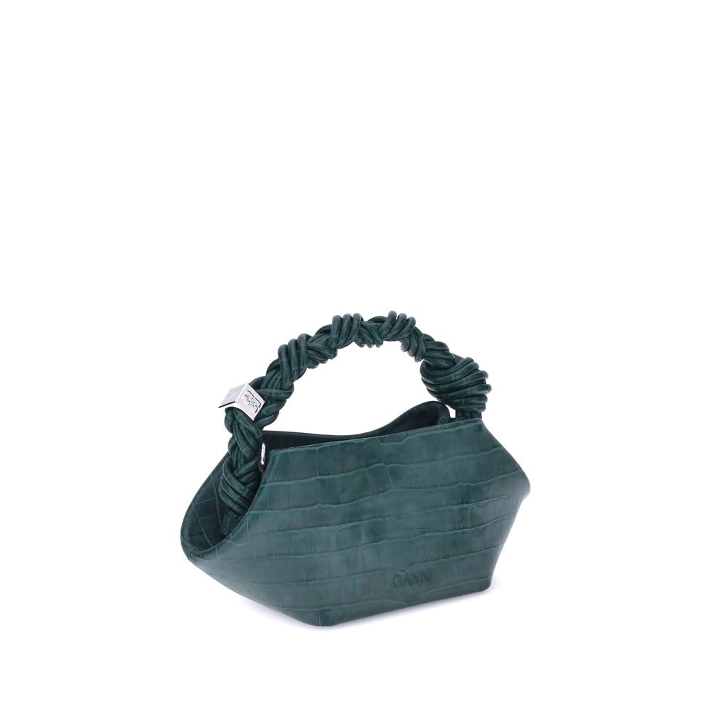 Ganni Bou mini Krokodil-Lackleder Handtasche