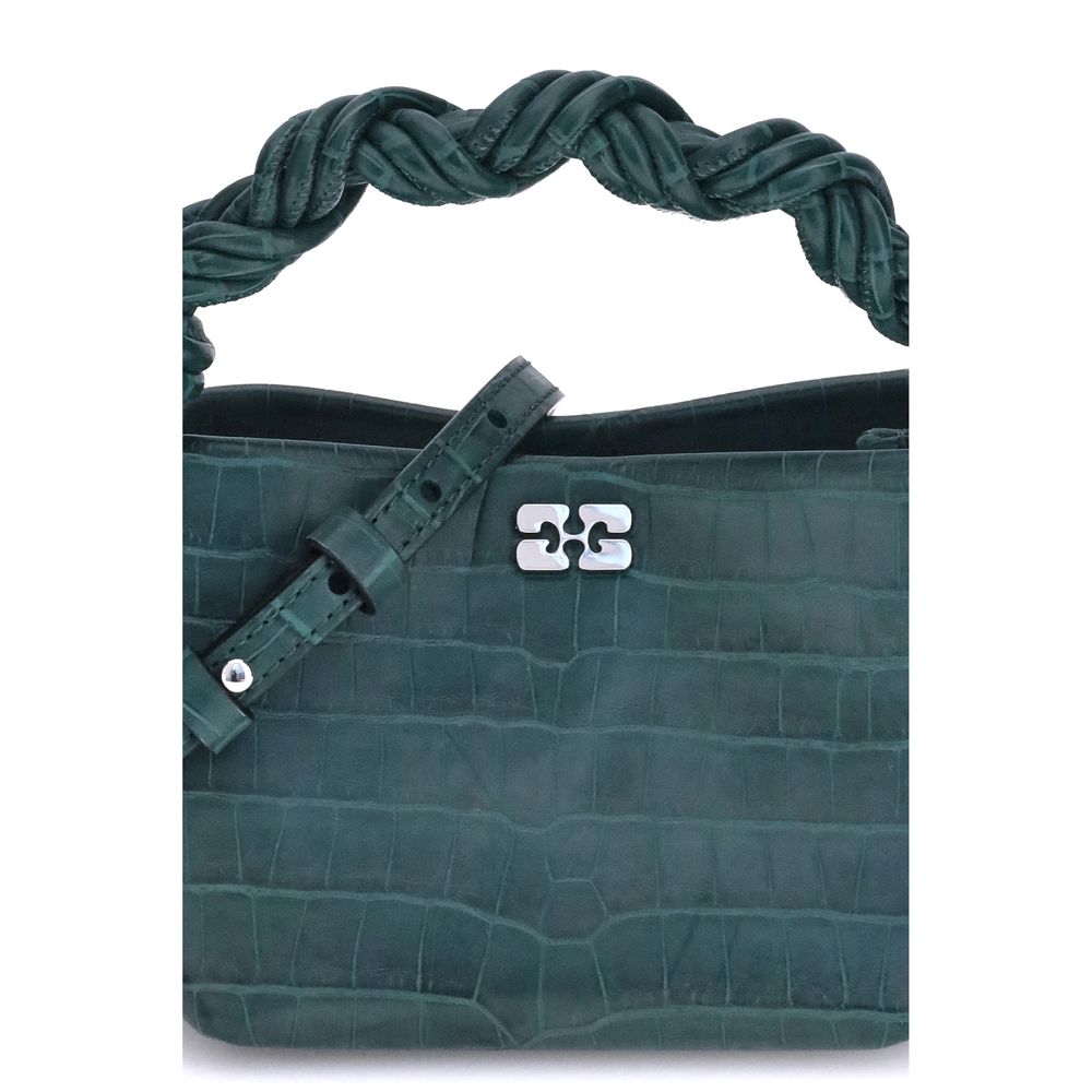 Ganni Bou mini Krokodil-Lackleder Handtasche