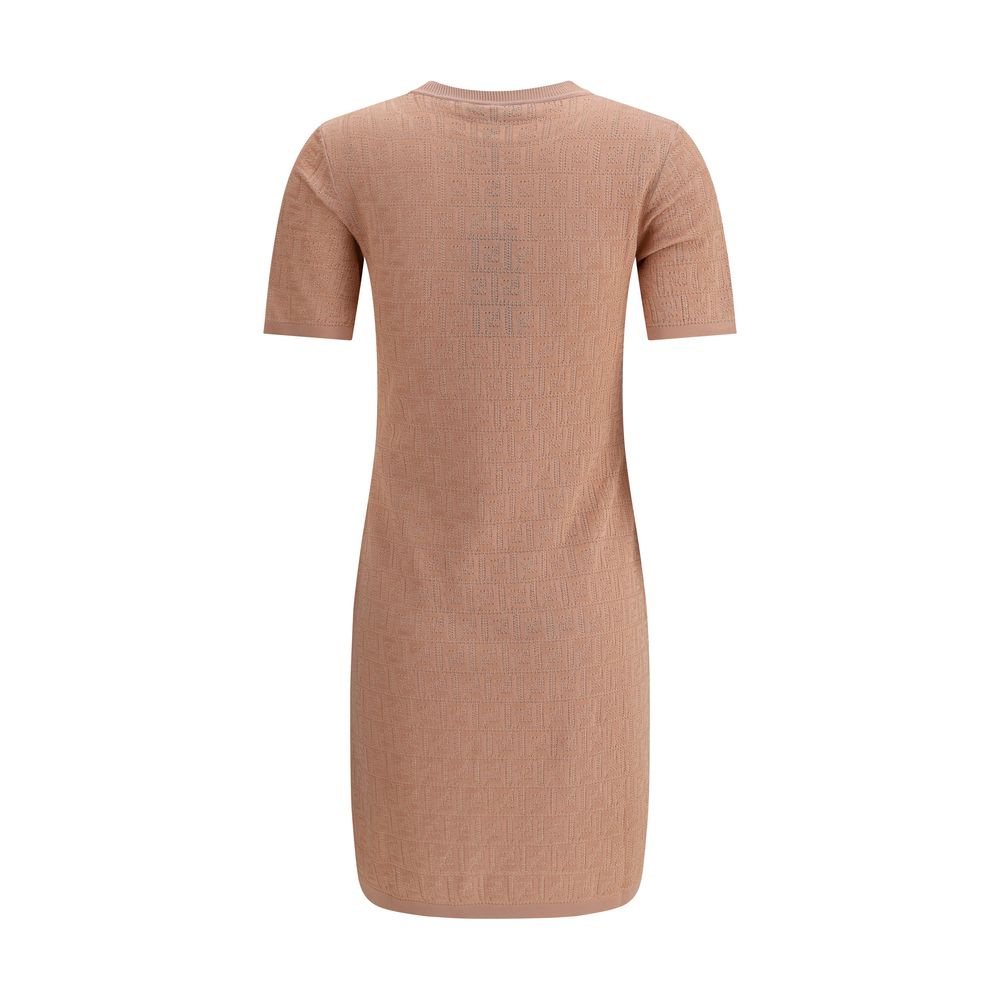 Fendi FF Muster Midikleid
