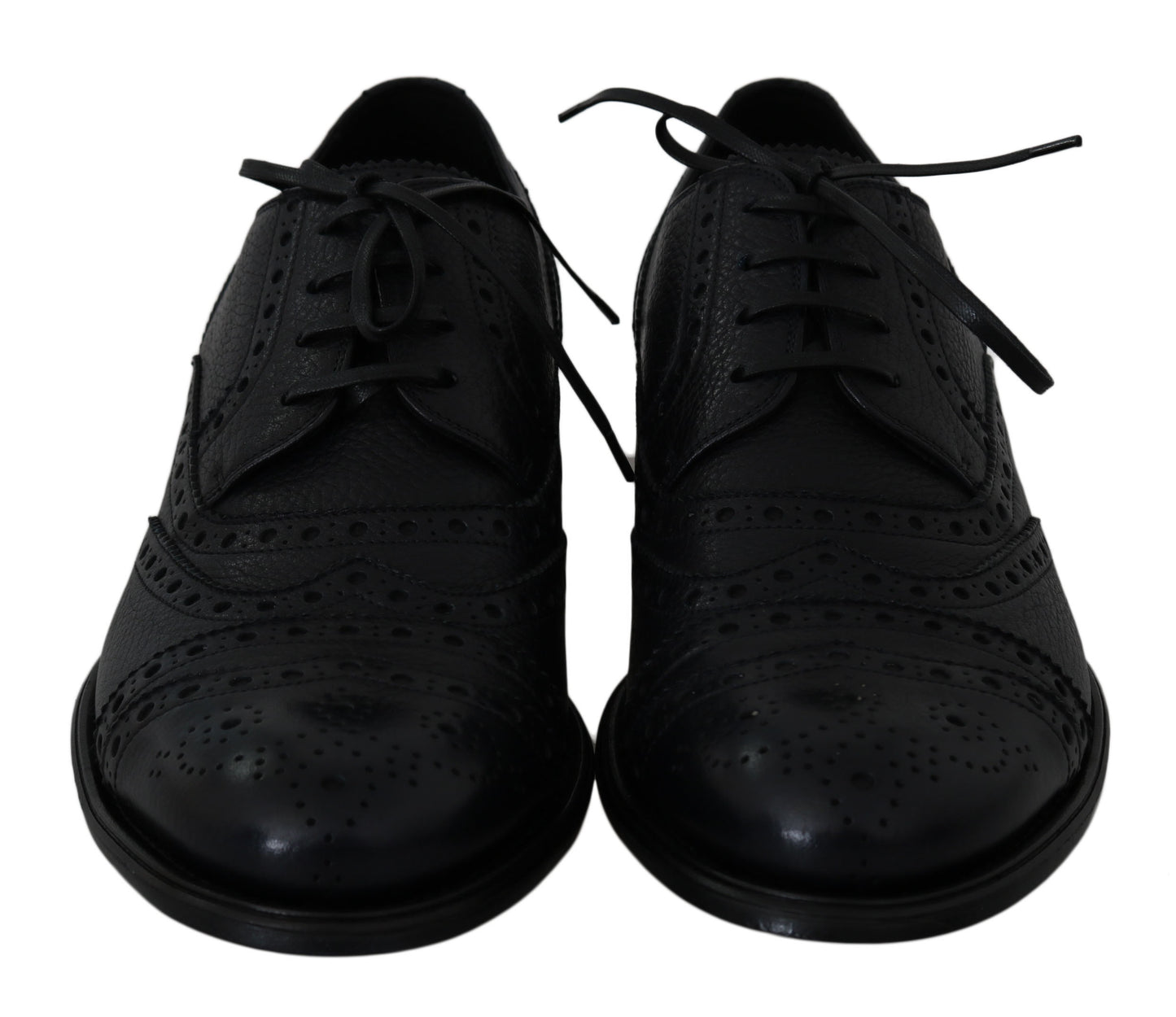 Dolce & Gabbana Blaue Leder Wingtip Oxford Dress Schuhe